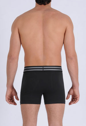 Ginch Gonch Signature Series - Boxer Brief - Black Men's underwear boxer brief trunk printed waistband back